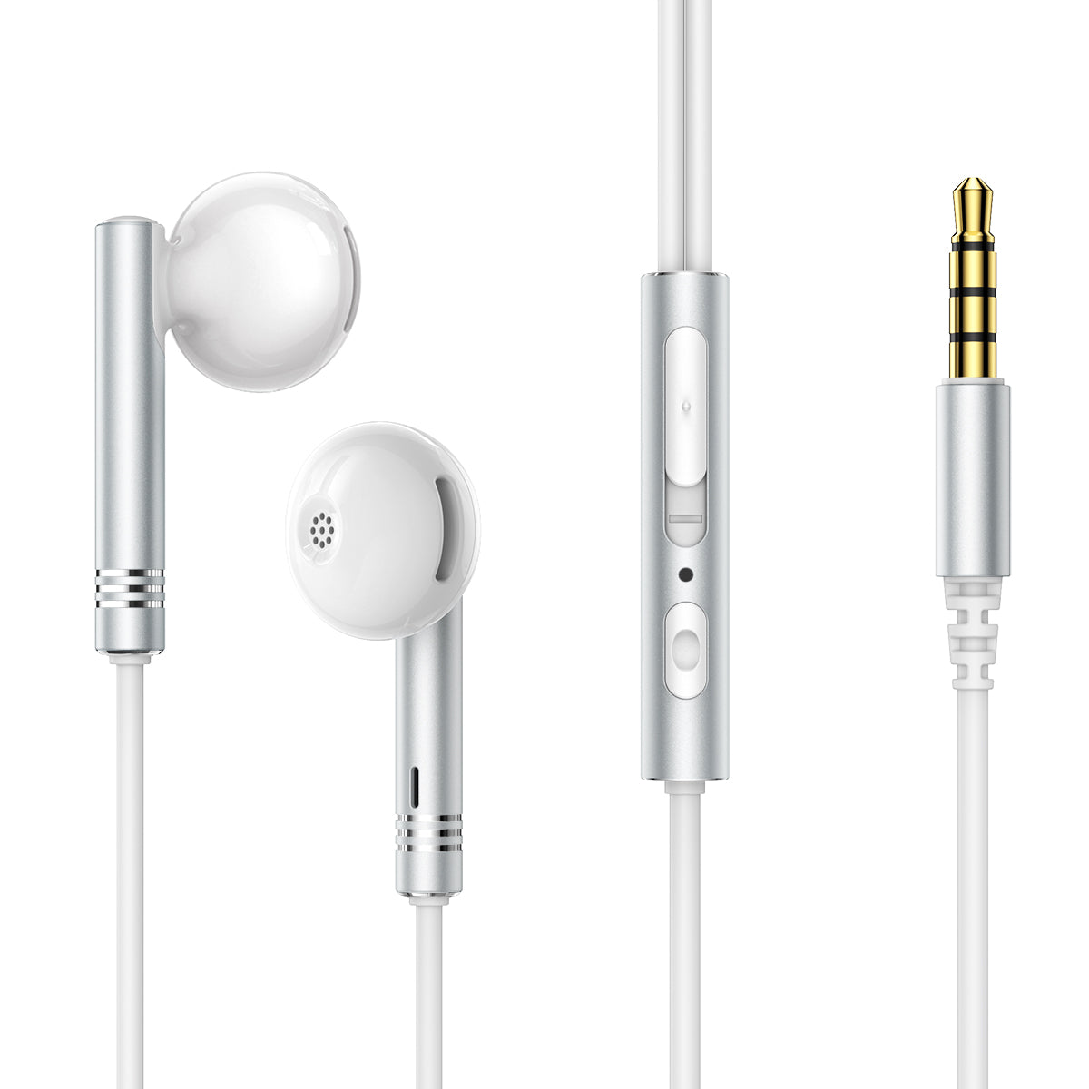 JOYROOM EW06 HD Phone Calling Headset Half-In-Ear 3.5mm AUX Headphone Metal 3.5mm Plug Built-in Mic Wired Earphone JOYROOM EW06 HD Phone Calling Headset Half-In-Ear 3.5mm AUX Headphone Metal 3.5mm Plug Built-in Mic Wired Earphone